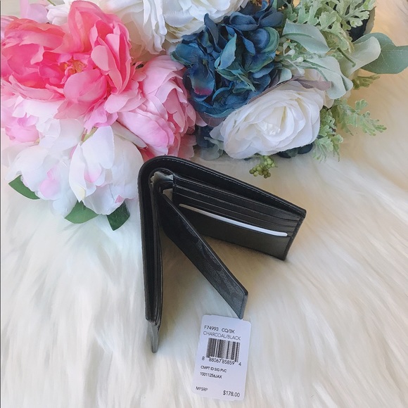 Coach Men’s Compact ID Signature Wallet F74993 - Picture 5 of 7